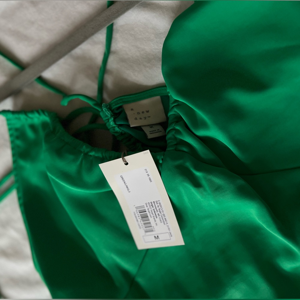 A New Day - Cut Out Maxi Slip Dress - Green - M - Picture 5 of 7